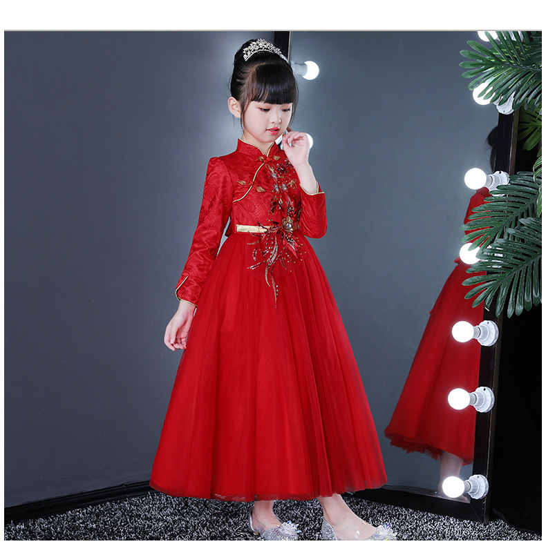 Cô gái siêu âm Trung Quốc ăn mặc cộng với nhung ấm áp của trẻ em váy công chúa váy mùa đông dày bộ Vest cho bé trai lịch lãm