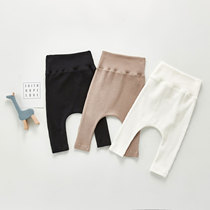 Baby warm pants spring and autumn Korean version PP pants winter baby baby pure cotton simple high waist plus velvet trousers