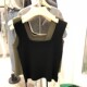 Camisole for Women, Summer Ice Silk Sleeveless Knitted Short French Top, Racer Vest, Trbottomy Outer Wear