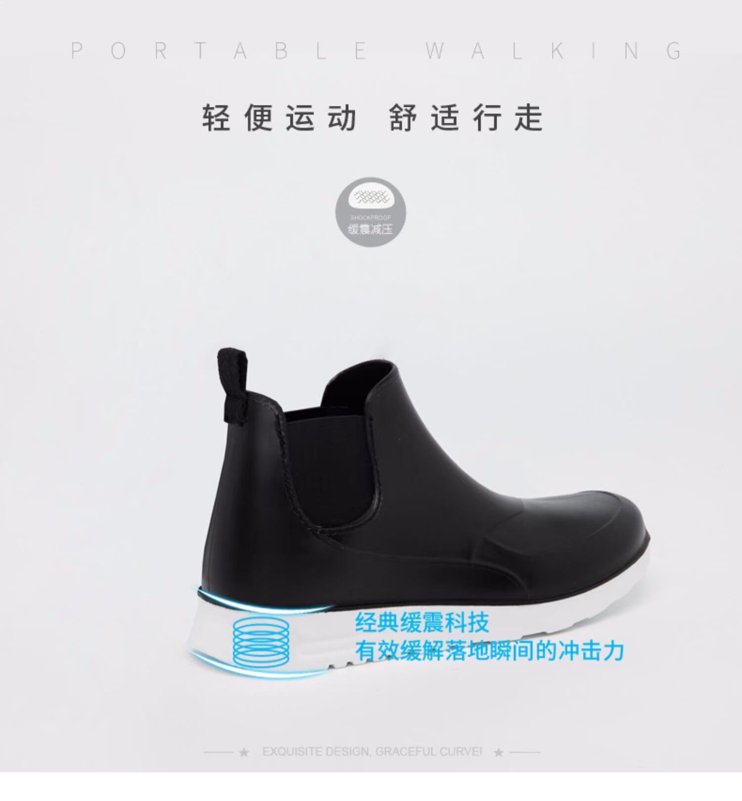 Mưa vui mùa thu và đông giản dị đôi giày đi mưa nước giày chống trượt giày cao su giày không thấm nước giày người lớn ống ngắn nam và nữ mưa ủng cao su bọc giày đi mưa