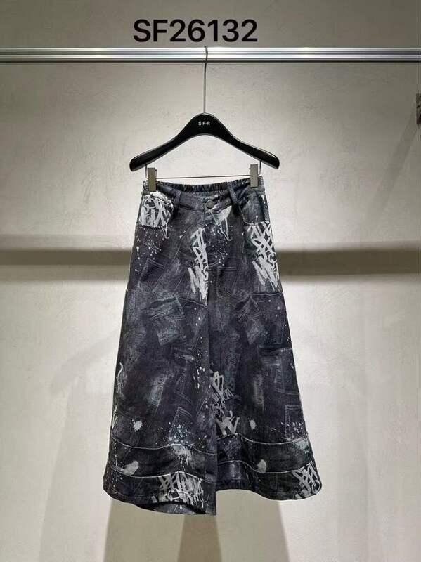26132 High-Quality Tie-Dye Gradient Mid-Length Pants, Length 80, Non-Returnable, Hip Circumference 110