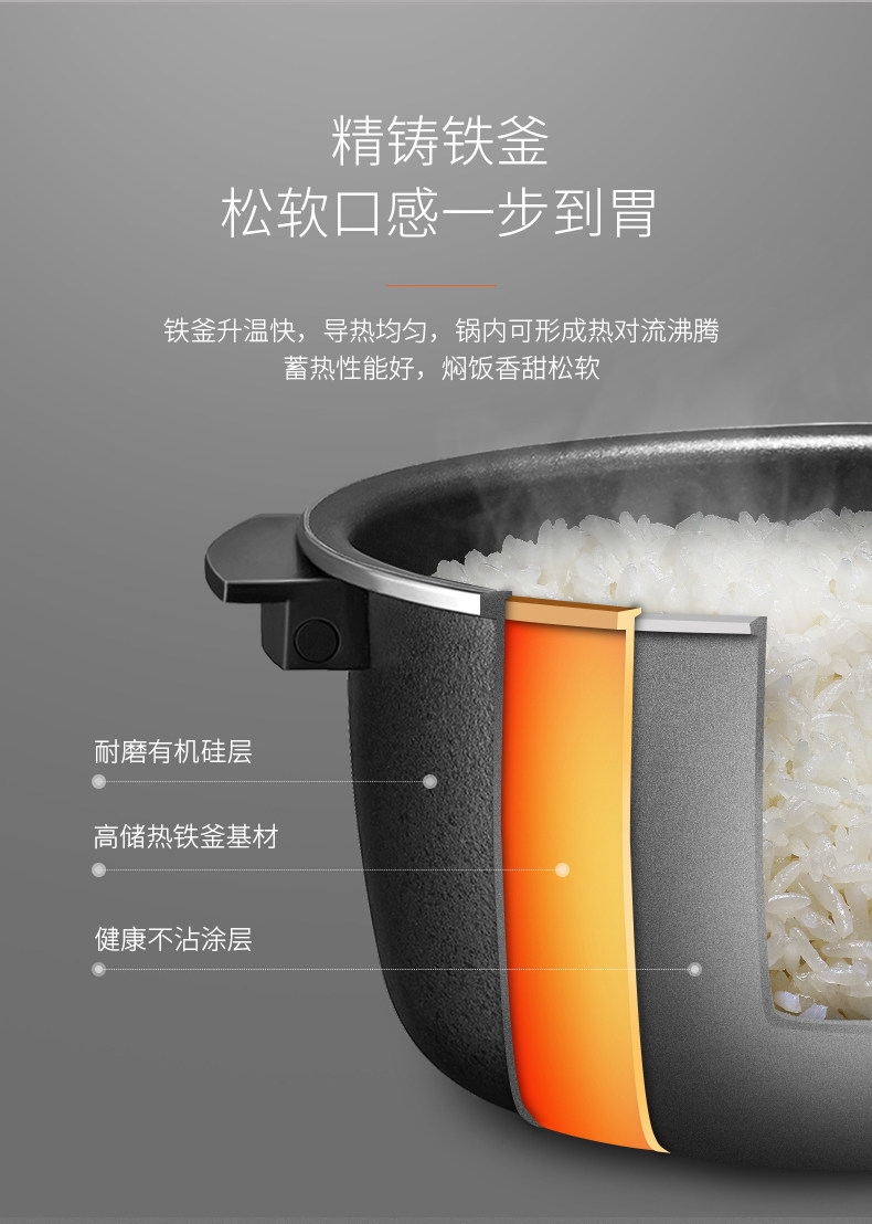 九阳&天猫精灵 智能IH电饭煲 3L 恒温增香 图5