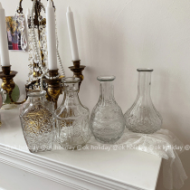 OK holiday * ins Korean relief Glass Vase decoration room ornaments homestay coffee shop model room