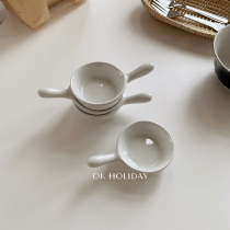 ok holiday*ins fries with ketchup small sauces with a minimalist Japanese style restaurant Ceramic Vinegar Dish