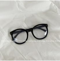 OK holiday * Korean wind ins big black frame glasses plain face small flat light girl student