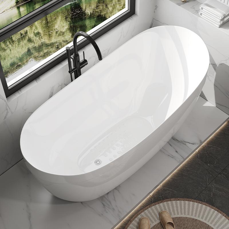 Duck Egg-Shaped Acrylic Installation-Free Bathtub Independent Small Apartment Imperial Concubine Home Hotel B&B Internet Celebrity Bathtub Duck Egg-Shaped Acrylic Installation-Free Bathtub Independent Small Apartment Imperial Concubine Home Hotel B&B Internet Celebrity Bathtub