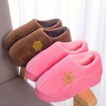 Buy one send one cotton slippers female winter indoor and outdoor anti-skid student warm bag and thicker moon couple slippers