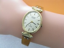(Japanese medieval) turtle shell watch strap oval Citizen quartz gold-plated womens watch catalia series