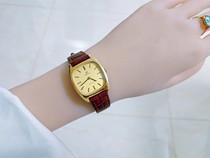 Small Abalone Omega 625 Swiss Gold-Filled Second-hand Manual Womens Watch Gold Brushed Vintage