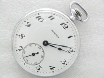 Moeris Swiss nickel case Nickel porcelain plate antique century-old Swiss pocket watch