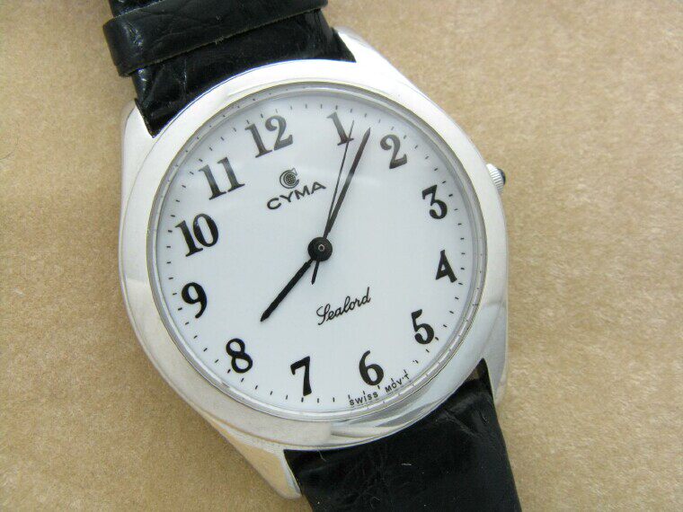 Cyma inventory Swiss quartz watch (original cloth bag) vintage cyma