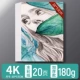 4K (180 г) акварельной бумаги (180 г)