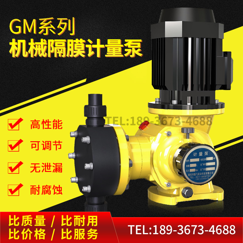 GM series diaphragm metering pump corrosion-resistant acid-base dosing pump factory direct metering pump sewage treatment