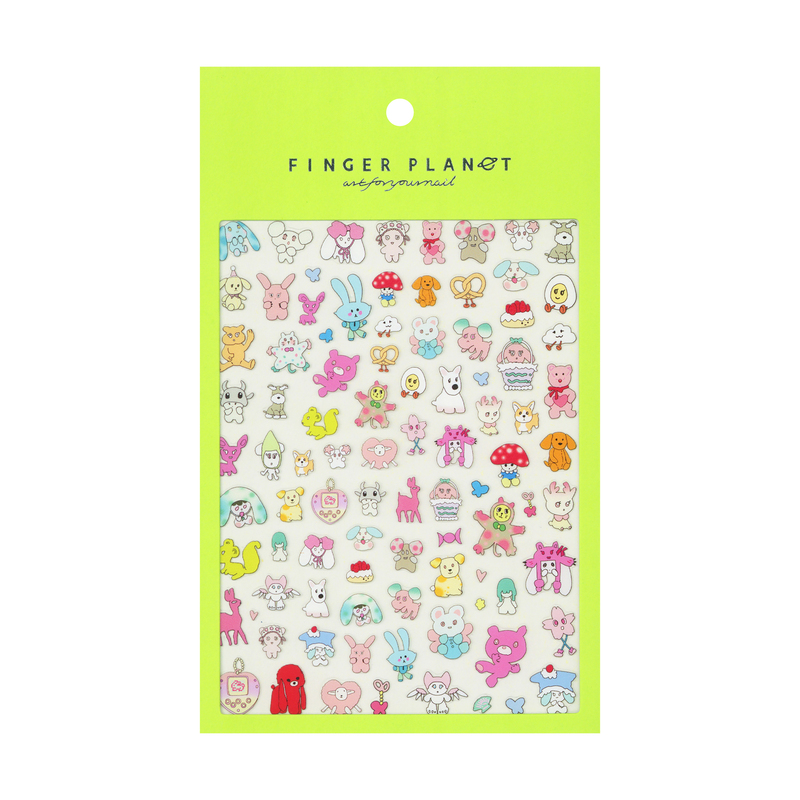 Finger Planet Nail Art Stickers Ultra-Thin Children's Nail Stickers Electronic Pet Dzcw000009