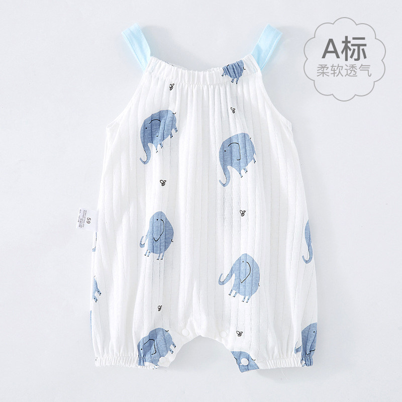 Baby Tai Baby Strap Trouser Cotton Children Summer Baby Connector Boy Trouser Trouser Girl Climb Hardclothes