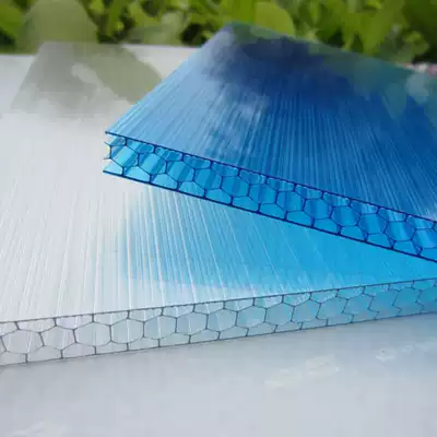 Custom PC honeycomb board outdoor heat insulation and lighting PC honeycomb structure lighting transparent indoor partition decoration