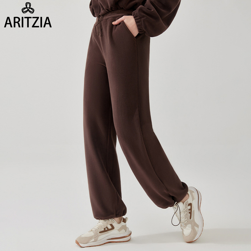 Aritzia Sports Sweatpants for Women Tna New Autumn and Winter Thickeneded Lamb Velvet Windproof and Warm Versatile Casual Pants Aritzia Sports Sweatpants for Women Tna New Autumn and Winter Thickeneded Lamb Velvet Windproof and Warm Versatile Casual Pants