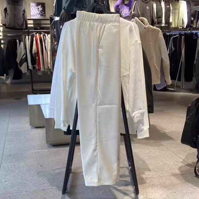 Anta [Fleece-Lined] Knitted Sports Pants for Women, Autumn/Winter Straight-Leg Versatile Thick Casual Long Pants 162517334R