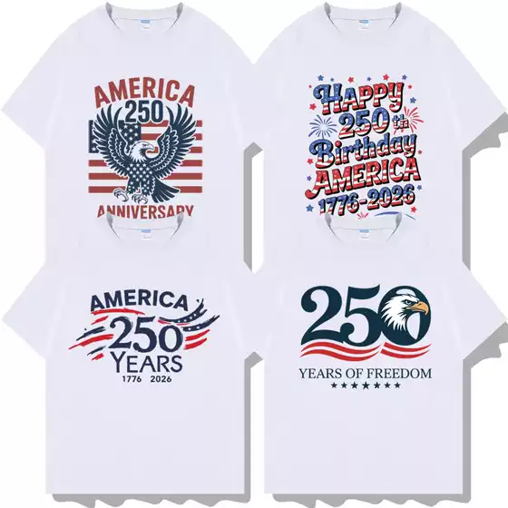 250Th Anniversary of the Founding of the United States July 4, 1976 Independence Day Short-Sleeve T-Shirt Clothing Tee Half-Sleeve Cultural Shirt