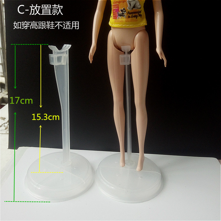Barbie hơn búp bê đứng đứng thẻ eo trong suốt hỗ trợ quá khổ khung chân thẻ 30 cm miễn phí vận chuyển phụ kiện búp bê cho bé