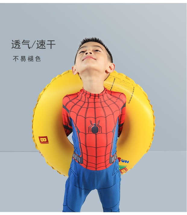 Áo tắm cho trẻ em Xiêm Boy Áo dài tay chống nắng Lặn mùa xuân nóng hơn Ấm hơn Người nhện chia áo tắm - Bộ đồ bơi của Kid đồ bơi liền thân cho bé gái