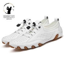 Mens golf shoes nail-free mens shoes waterproof breathable leather shoes casual sports mens golf golf shoes