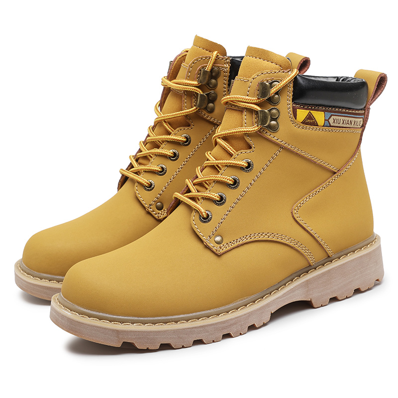 Locomotive riding boots Men's outdoor locomotive shoes waterproof riding boots Cross-country road Mobrigades equipped leisure racing boots