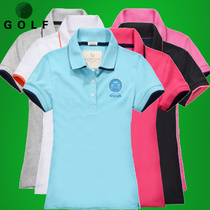 Golf T-shirt womens short sleeve summer sports coat womens lapel collar Paul shirt with collar T-shirt cotton polo shirt Women