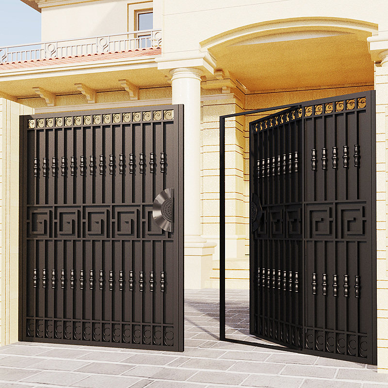 Iron Art Yard Sub Gate Courtyard door Villa Gate Garden Small Iron Gate Iron Art Open Door single open through the corridor door