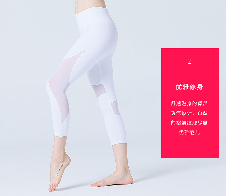 Quần yoga nữ in ấn lưới nhanh chóng làm khô vớ đàn hồi cao quần thể dục cao eo chín quần quần khiêu vũ cắt quần quần áo tập yoga