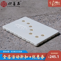 Xin Shan Chang Xiangyun seven-star bed white marble carved coffin bed urn box pad guide board board funeral materials Cemetery ornaments