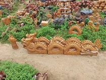 Two glazed dragons playing with beads two dragons playing with beads green fired glazed tiles and six beasts on the roof