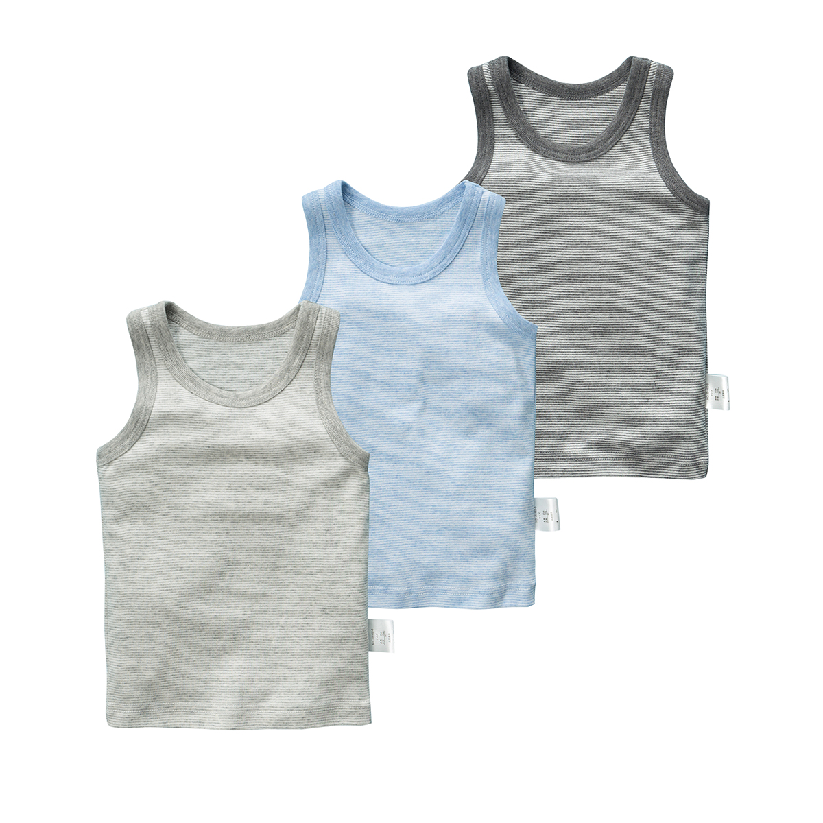 New Products Navy Wind Thin style All cotton elastic thread Men's big boy Stripes 3 pieces of workbook vest slats undershirt big size