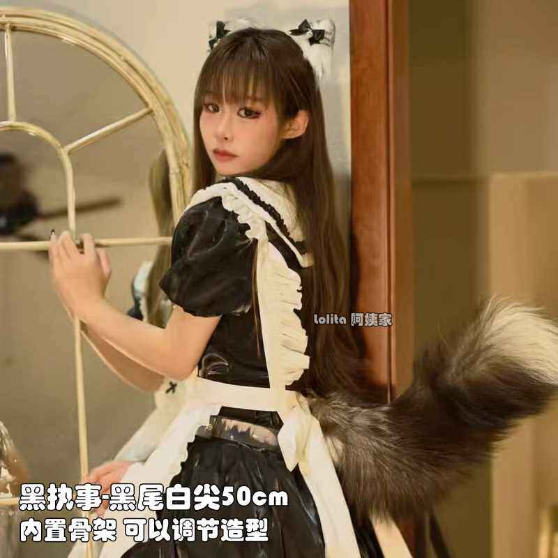 毛绒纯白大尾巴二次元cos道具兽尾猫狗尾巴儿童少女萝莉网感造型有哪些特点?适合哪些人群?-furry福瑞兽装-淘宝好物网