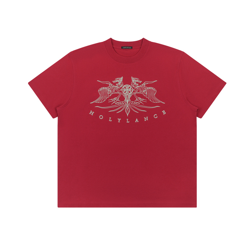 Lancer Holylance Portrayying* Tee Line Drawing Print Cotton T-Shirt Lancer Holylance Portrayying* Tee Line Drawing Print Cotton T-Shirt