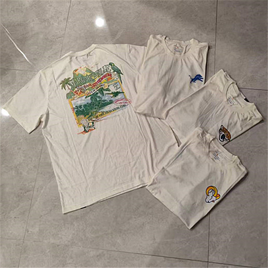 Foreign Trade Surplus Margarita Vior American Football Logo Double-Sided Printed Sports Casual Crew Neck T-Shirt 2