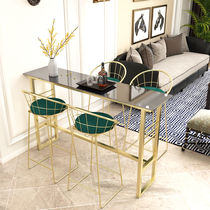 Nordic minimalist close by wall Terra table marble High foot table small bar tables Home strip table Bar table and chairs Composition