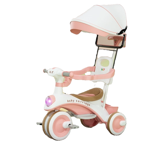 Детский легкий трехколесный велосипед с музыкой, 2-6 лет