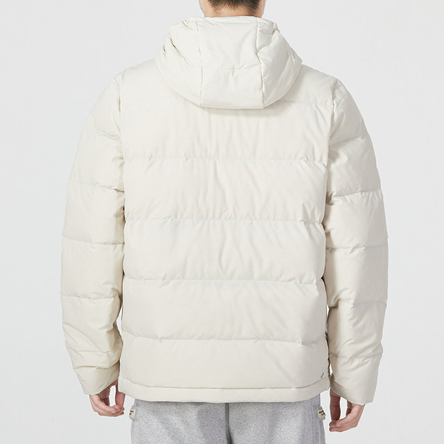 Adidas ສີຂາວ Hooded Down Jacket ຜູ້ຊາຍລະດູຫນາວ 2023 ເສື້ອກິລາໃຫມ່ອົບອຸ່ນ Jacket HG4886