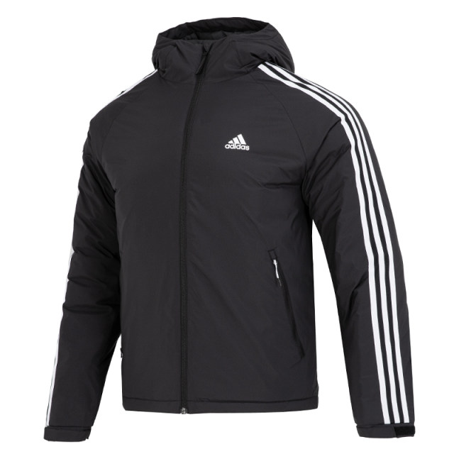 Adidas Adidas Jacket Men's 2023 Spring New Sportswear Black Warm Hooded Down Jacket HN2123