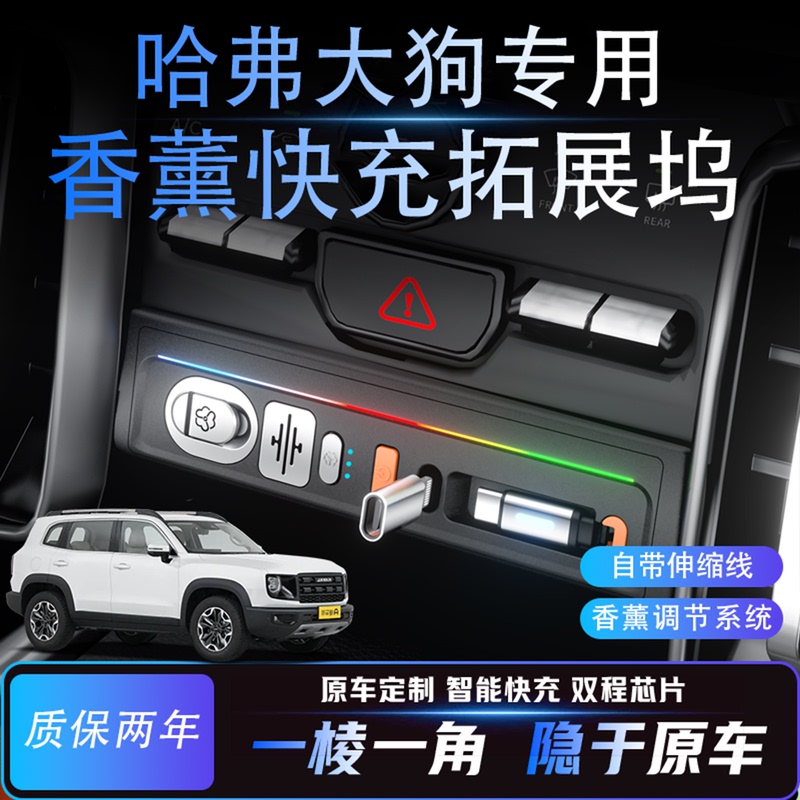 Haval Big Dog Car Charger, Border Collie, Farm Dog, Aromatherapy, Fast Charging, Expansion Dock, Car Modification Supplies Collection