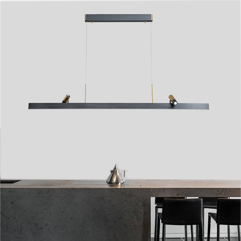 LED LightRestaurant chandelier Nordic Modern Easy One Word Iron Table Lights Office Tea Room Lights