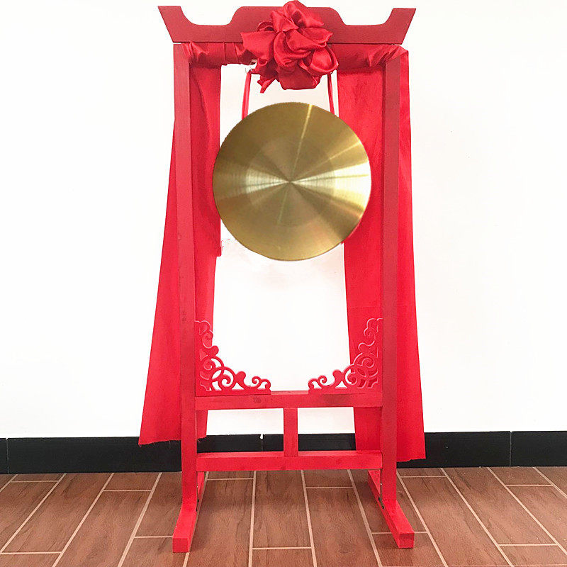 Gong belt rack 40cm36cm 50cm big gong opening black edge gong 4S shop festive gong drum flower window gong rack