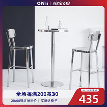 Bar Chair Modern Minima Nordic Home Living Room Bar Bench Stainless Steel Outdoor High Foot Chair Cafe Bar Chair