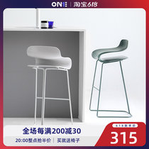 Nordic Bar Bench Chair Iron Art Modern Minimalnet Red Ins Coffee Hall High Chair Front Desk High Footstool Designer Chair