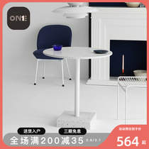 terrazzo table modern minimal Nordic small family table network red in cafe small round table to negotiate table table