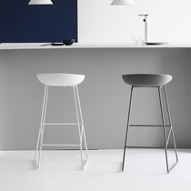 Iron Modern Simple Nordic Front Bar Creative Fashion Cafe High Footstool Bar Tall Milk Tea Chair