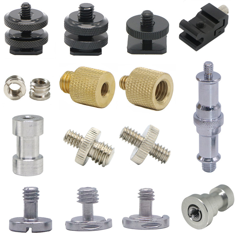 Single-eye camera tripod conversion screw port 1 4 to 3 8 nut transfer gimbal mobile phone frame accessories nut