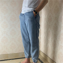 For comfort TENCEL day silk spring summer men JOGGER bungled jeans mens pants