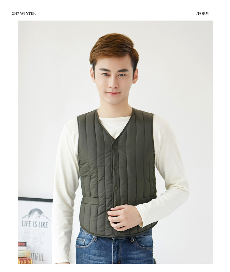Mùa thu và mùa đông xuống áo vest cotton nam ngắn Vest mỏng vai thanh niên sinh viên cá nhân ấm áp vest bông áo khoác nam hàn quốc mùa đông